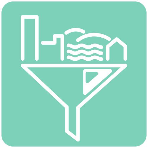 city and funnel icon